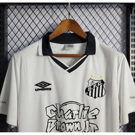 Camisa Santos Charlie Brown Branco e Preto